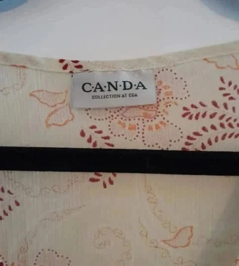 beige top, bedrukt, maat XL, merk CANDA – photo 2